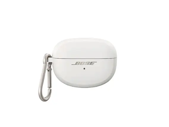 Front. Bose - Silicone Case Cover for Ultra Open Earbuds - White Smoke.