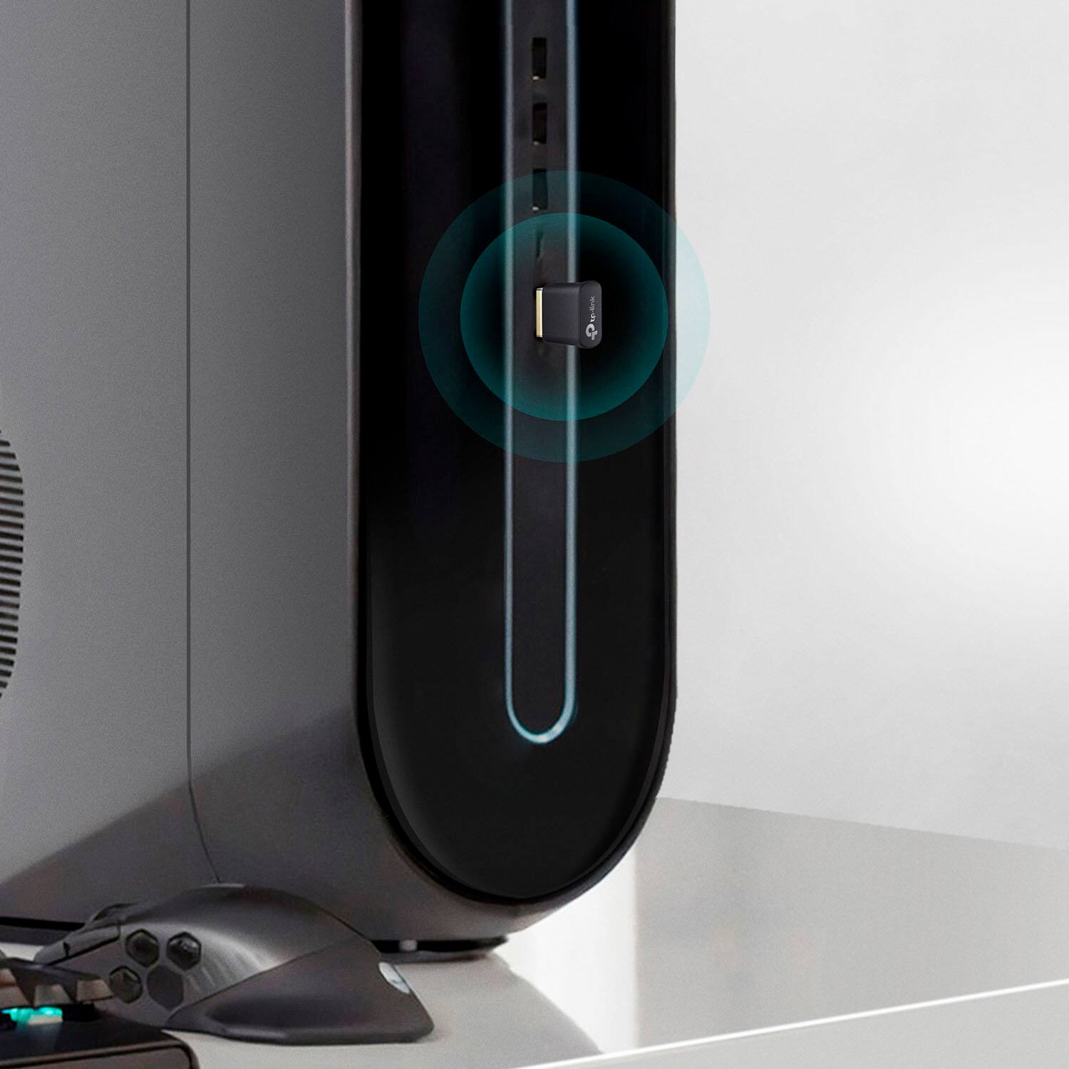 Alt View 12. TP-Link - AX1800 Nano Wi-Fi 6 Wireless USB Adapter - Black.