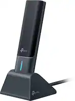 TP-Link - AXE5400 Wi-Fi 6E High Gain Wireless USB Adapter - Black - Front_Zoom