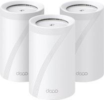 TP-Link - BE11000 Multi-Gig Whole Home Mesh Wi-Fi 7 System (3-Pack) - White - Front_Zoom