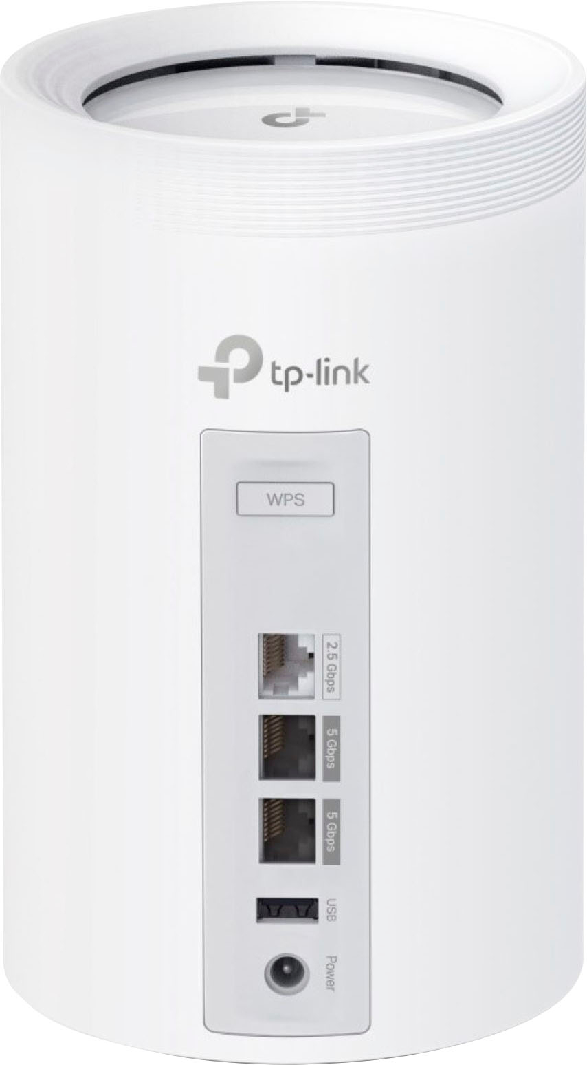 Left View: TP-Link - BE11000 Multi-Gig Whole Home Mesh Wi-Fi 7 System (3-Pack) - White