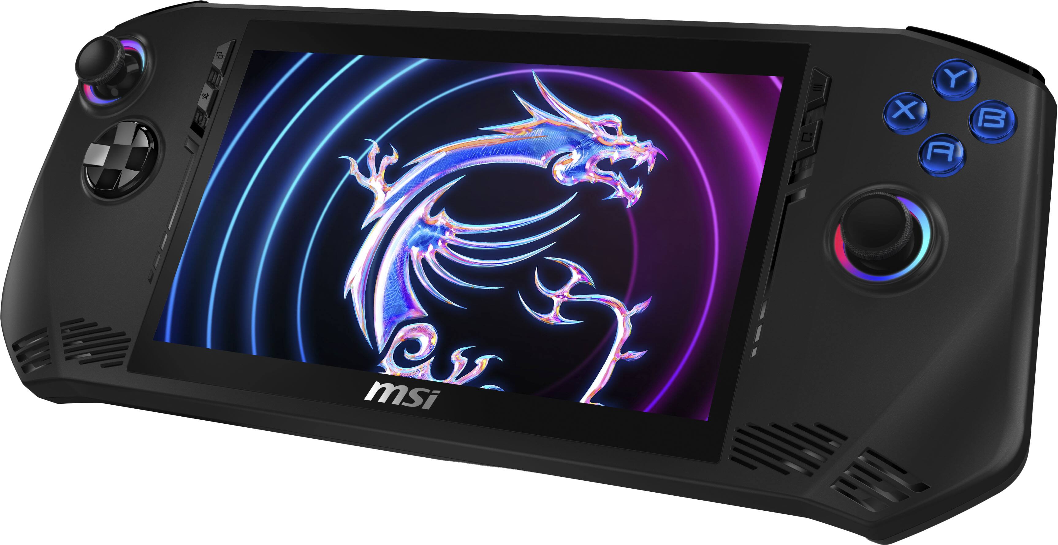 Back. MSI - Claw A1M 7" 120Hz FHD 1080P Gaming Handheld-Intel core CU5 135H-Intel Arc-16GB-512GBSSD - Black.