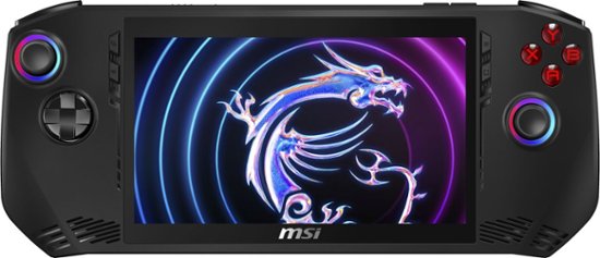 Front. MSI - Claw A1M 7" 120Hz FHD 1080P Gaming Handheld-Intel core CU7 155H-Intel Arc-16GB-512GBSSD - Black.