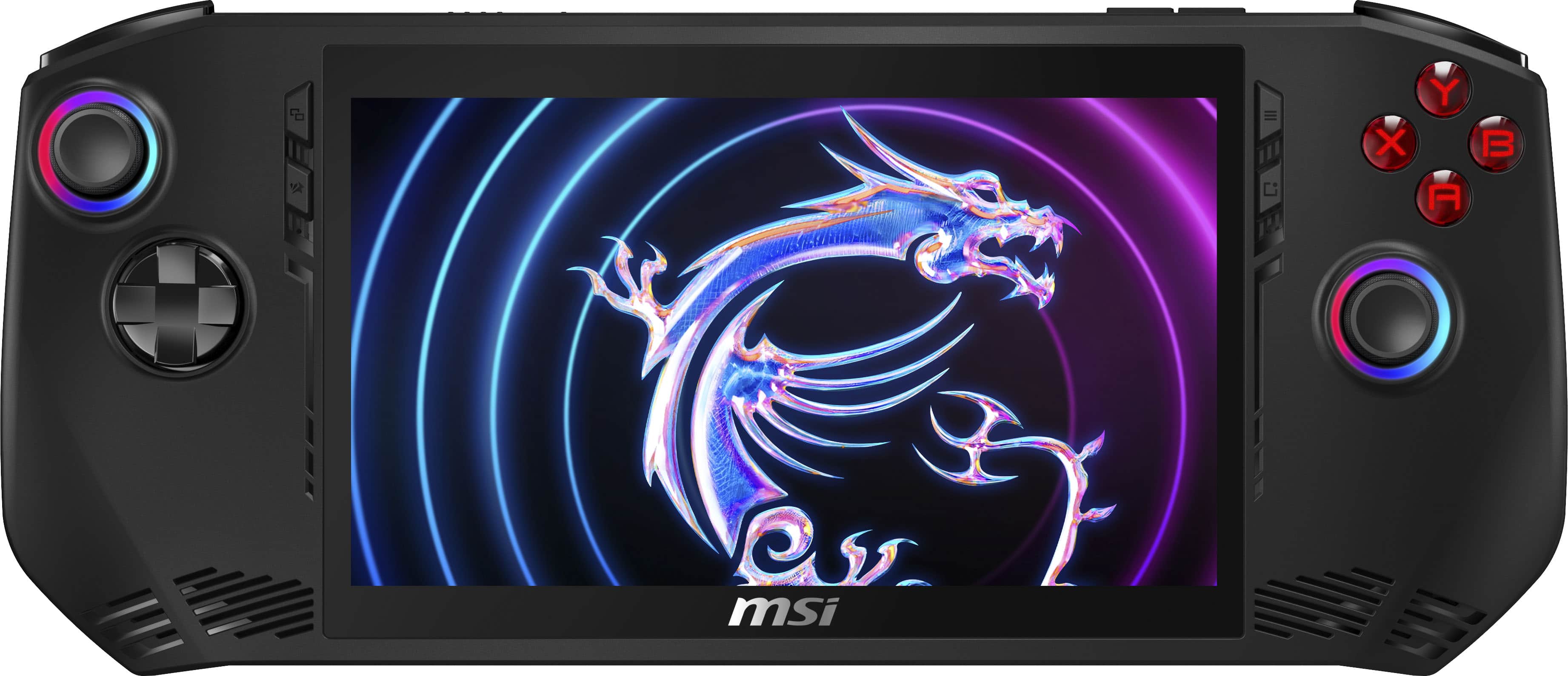 Front. MSI - Claw A1M 7" 120Hz FHD 1080P Gaming Handheld-Intel core CU7 155H-Intel Arc-16GB-1TBSSD - Black.