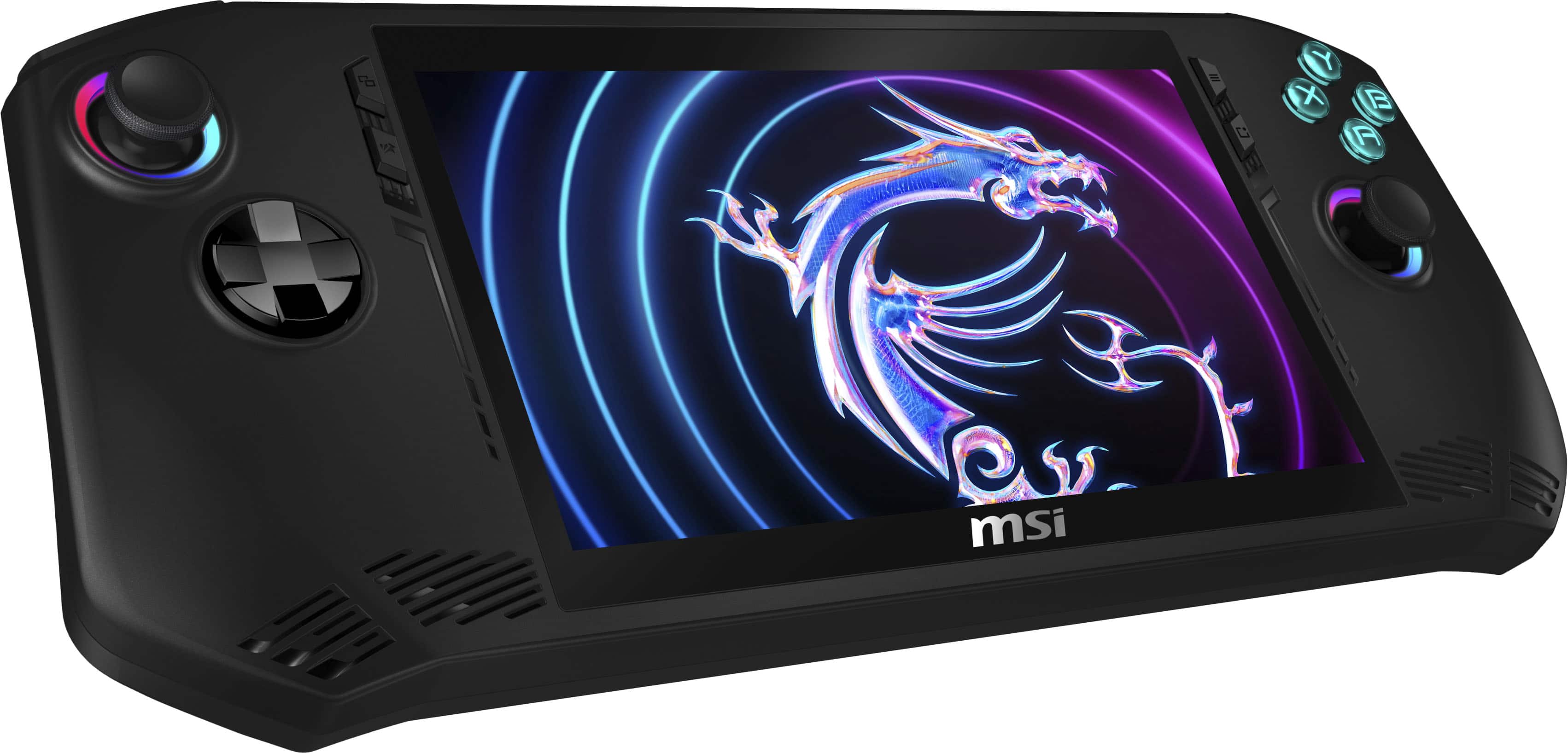 Left. MSI - Claw A1M 7" 120Hz FHD 1080P Gaming Handheld-Intel core CU7 155H-Intel Arc-16GB-1TBSSD - Black.