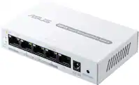 ASUS - ExpertWiFi EBP15 5-Port Gigabit Smart Managed PoE+ Ethernet Switch - White - Front_Zoom