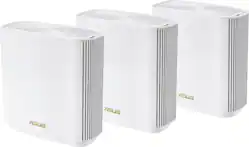ASUS - ZenWiFi AXE7800 Tri-Band Mesh Wi-Fi 6E System (3-Pack) - White - Front_Zoom