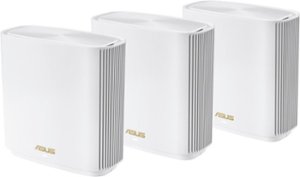 ASUS - ZenWiFi AXE7800 WiFi 6E Tri-band Mesh Router (3-Pack) - White - Front_Zoom