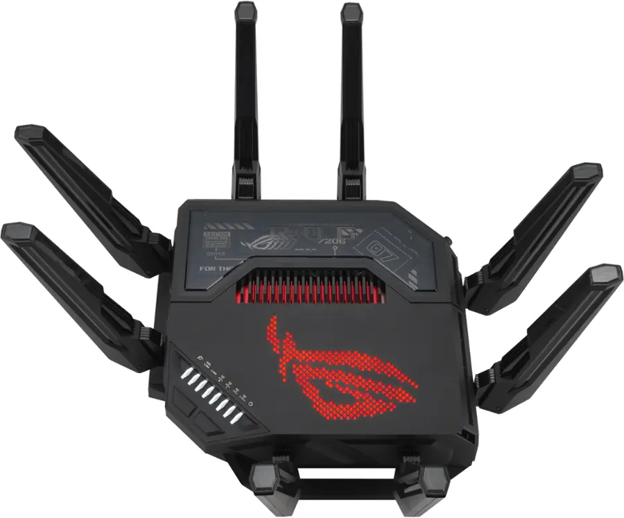 Alt View 11. ASUS - ROG Rapture GT-BE98 Pro BE30000 Quad-band Gaming Router - Black.