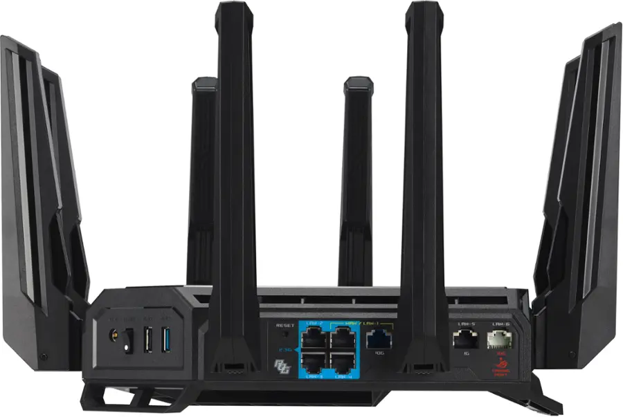 Alt View 15. ASUS - ROG Rapture GT-BE98 Pro BE30000 Quad-band Gaming Router - Black.