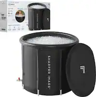 Sharper Image - Ice Bath Portable Cold Plunge, Revitalizing Ice Therapy, Workout Recovery - Black - Front_Zoom