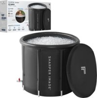 Sharper Image - Ice Bath Portable Cold Plunge, Revitalizing Ice Therapy, Workout Recovery - Black - Front_Zoom