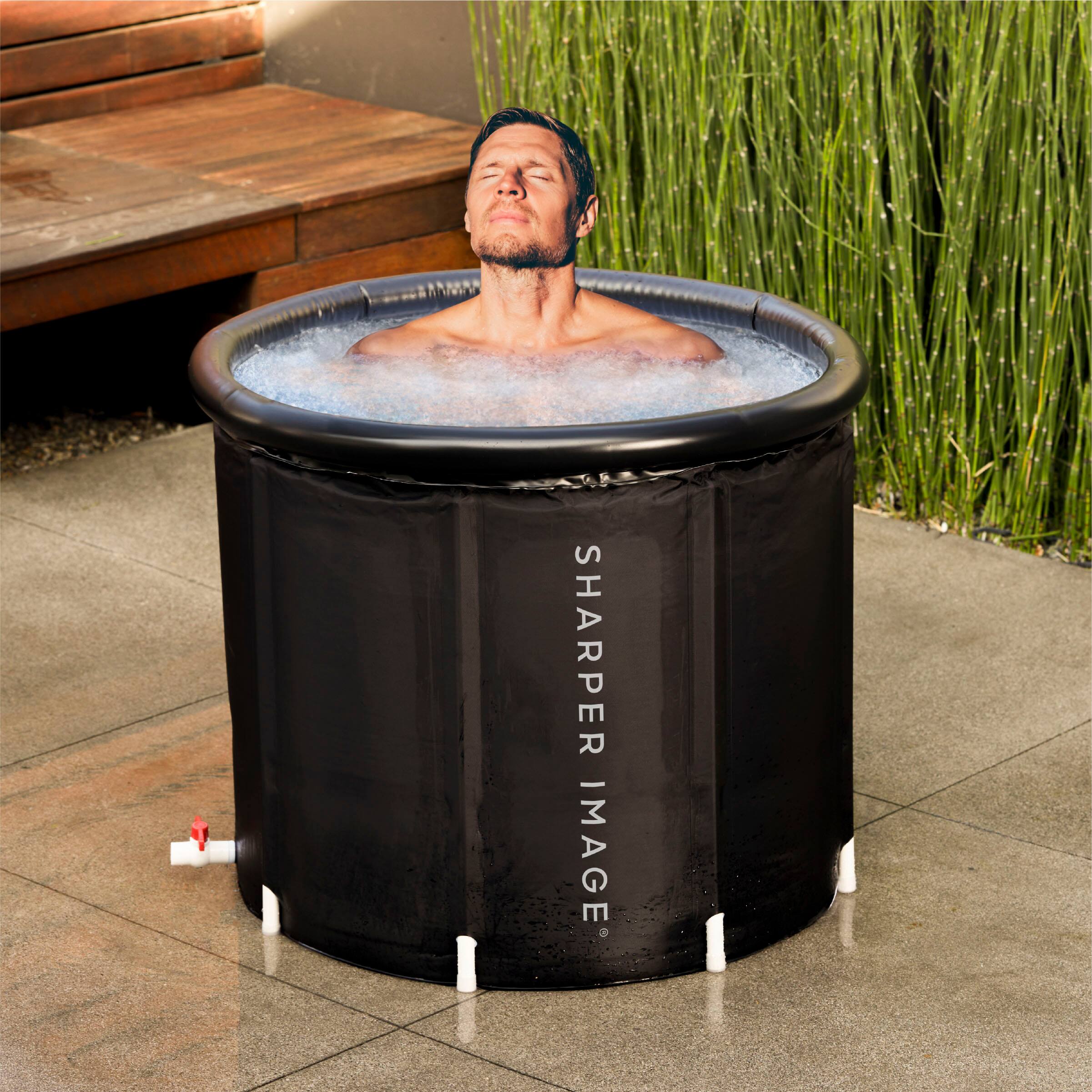 Alt View 11. Sharper Image - Ice Bath Portable Cold Plunge, Revitalizing Ice Therapy, Workout Recovery - Black.
