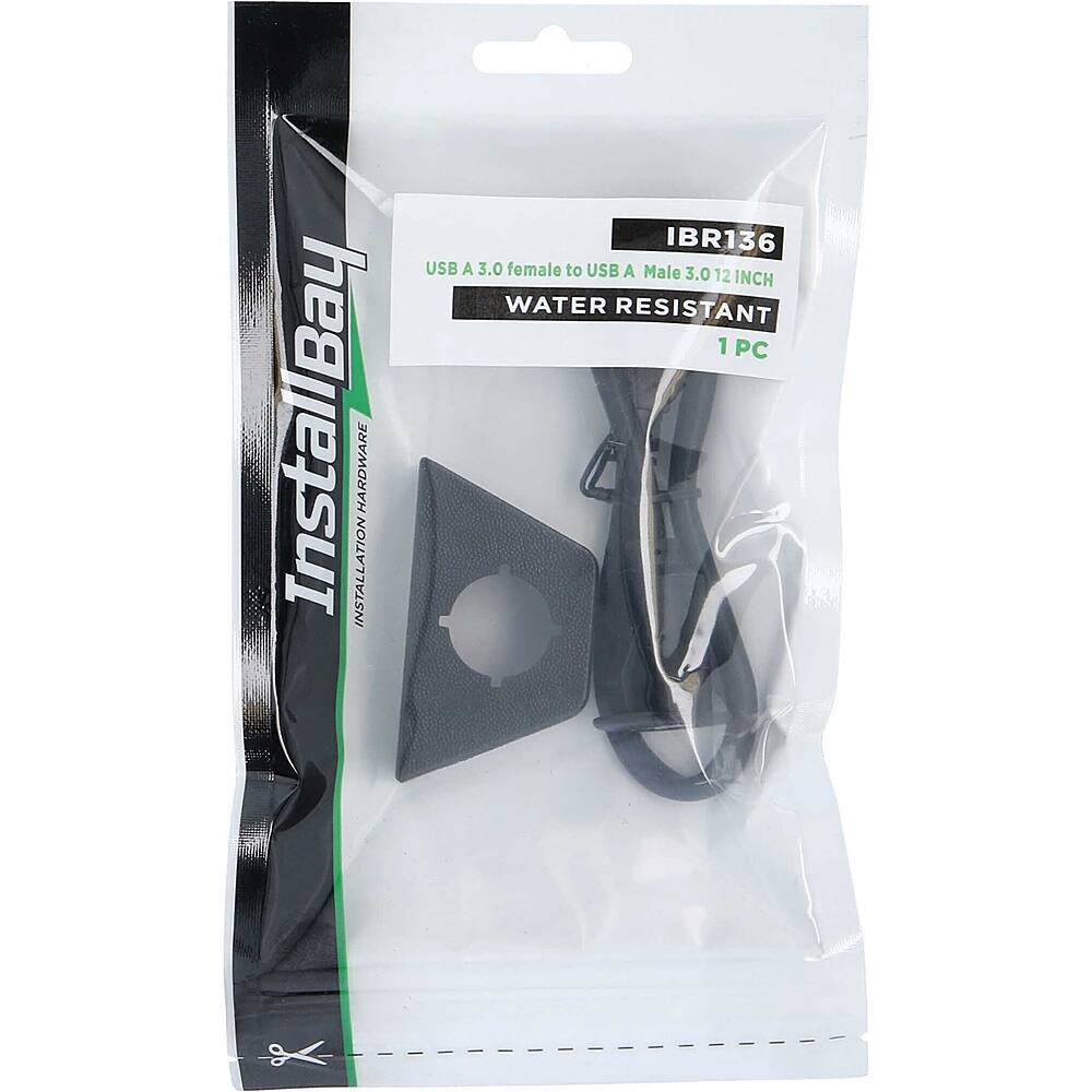 Alt View 13. Install Bay - 1' Female USB 3.0 Type-A to Male USB 3.0 Type-A Adapter - Black.