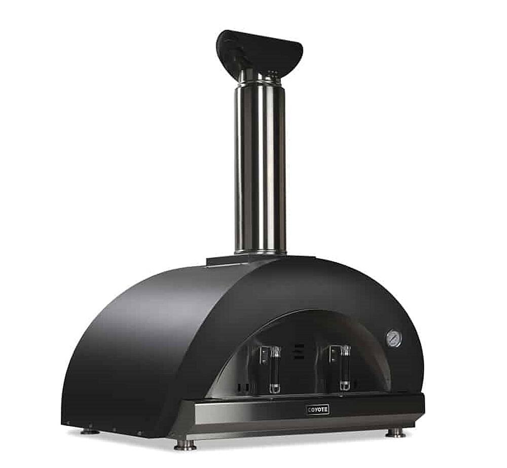 Left. Coyote Outdoor Living - The DUOMO 40" wood-fired outdoor pizza oven - Matte Black.