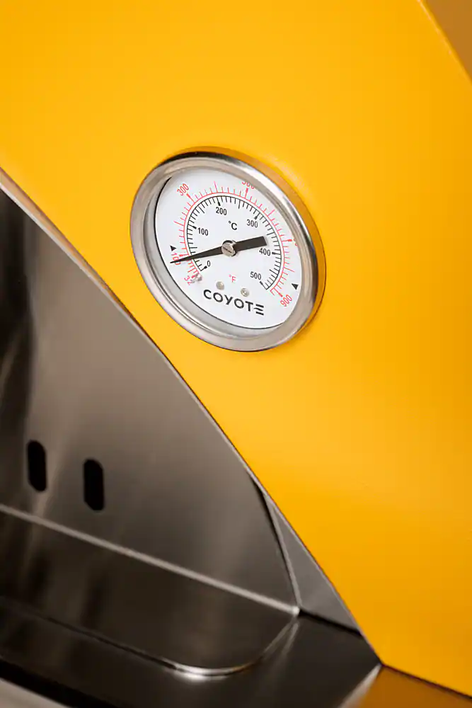 Alt View 14. Coyote Outdoor Living - The DUOMO 40" wood-fired outdoor pizza oven - Yellow.