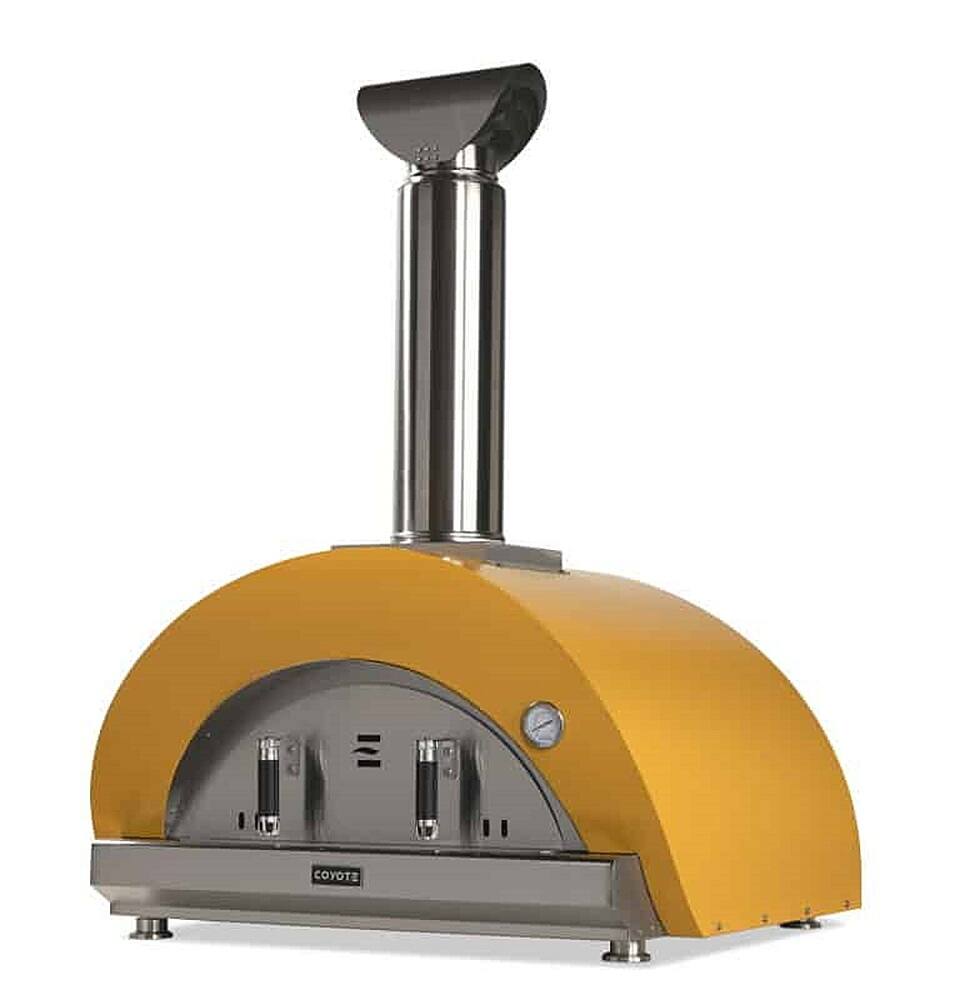 Alt View 1. Coyote Outdoor Living - The DUOMO 40" wood-fired outdoor pizza oven - Yellow.