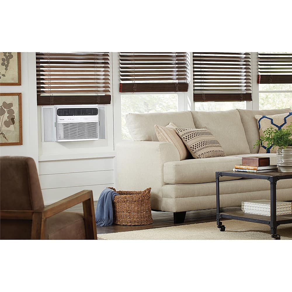 Angle. Frigidaire - 12,000 BTU Smart Window Air Conditioner with Wi-Fi and Remote - White.
