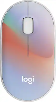 Front. Logitech - M340 Limited Edition Wireless Optical Ambidextrous Mouse with Silent Clicks - Sheer Dream.