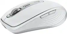 Front. Logitech - MX Anywhere 3S for Mac Wireless Bluetooth Optical Fast Scrolling Mouse with Programmable Buttons - Pale Gray.