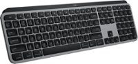 Logitech - MX Keys S for Mac Advanced Full-size Wireless Scissor Keyboard with Backlit keys - Space Gray - Front_Zoom