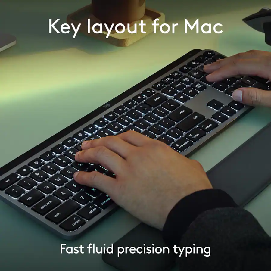 Staples Note Pad Comp Logitech MX Keys S for Mac Advanced Full size Wireless Scissor Keyboard ...
