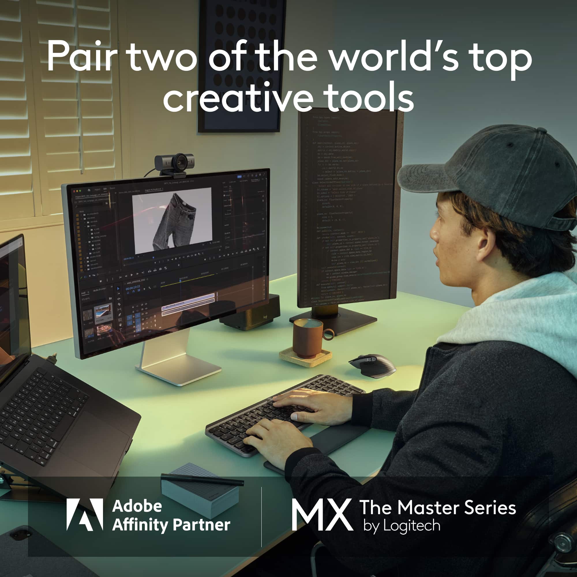 Pair two of the world's top creative tools: Adobe Affinity Partner MX The Master Series by Logitech.