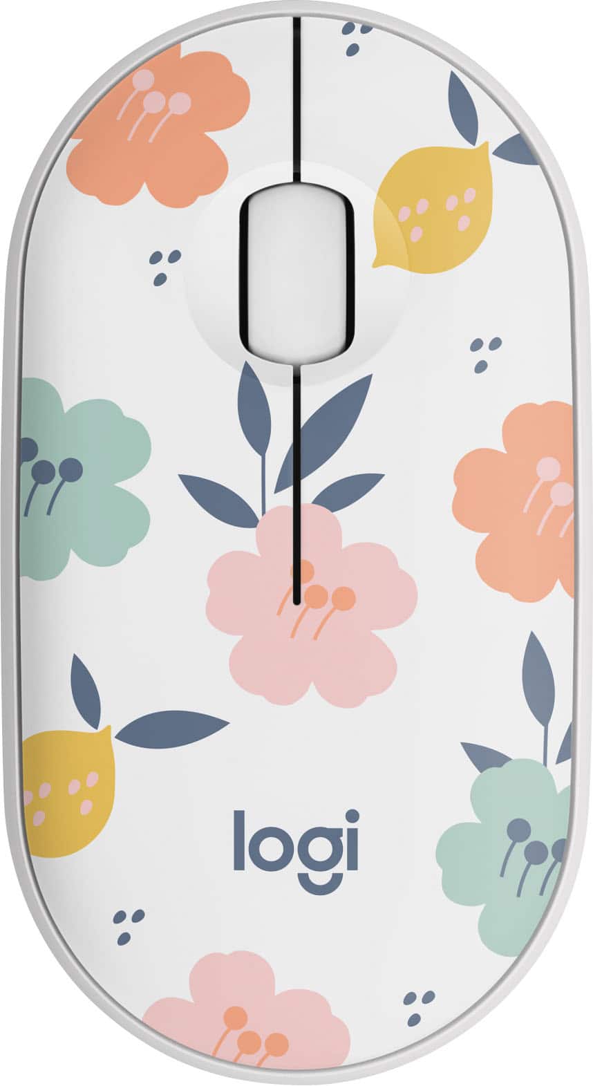 Logitech - M340 Limited Edition Wireless Optical Ambidextrous Mouse with Silent Clicks - Wireless - Floral Bouquet - Front_Zoom