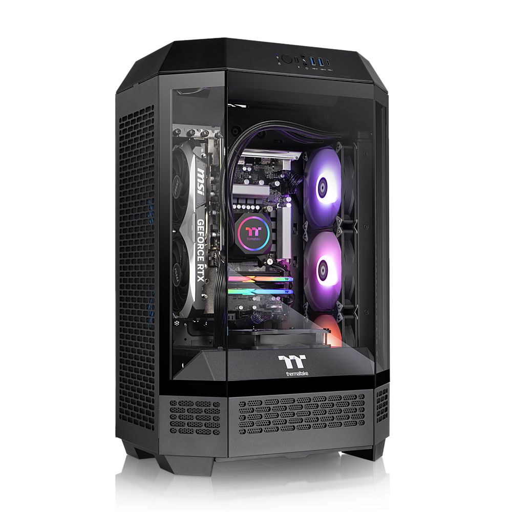 Thermaltake LCGS Reactor i490 Gaming Desktop Intel Core i9-14900KF 32GB RGB  Memory NVIDIA GeForce RTX 4090 2TB NVMe M.2 SSD Black T3BB-B760-490-LCS -  