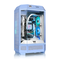 Thermaltake - LCGS Reactor i47TS Gaming Desktop - Intel Core i7-14700KF - 32GB RGB Memory - NVIDIA GeForce RTX 4070 Ti Super - 2TB SSD - Hydrangea Blue - Front_Zoom