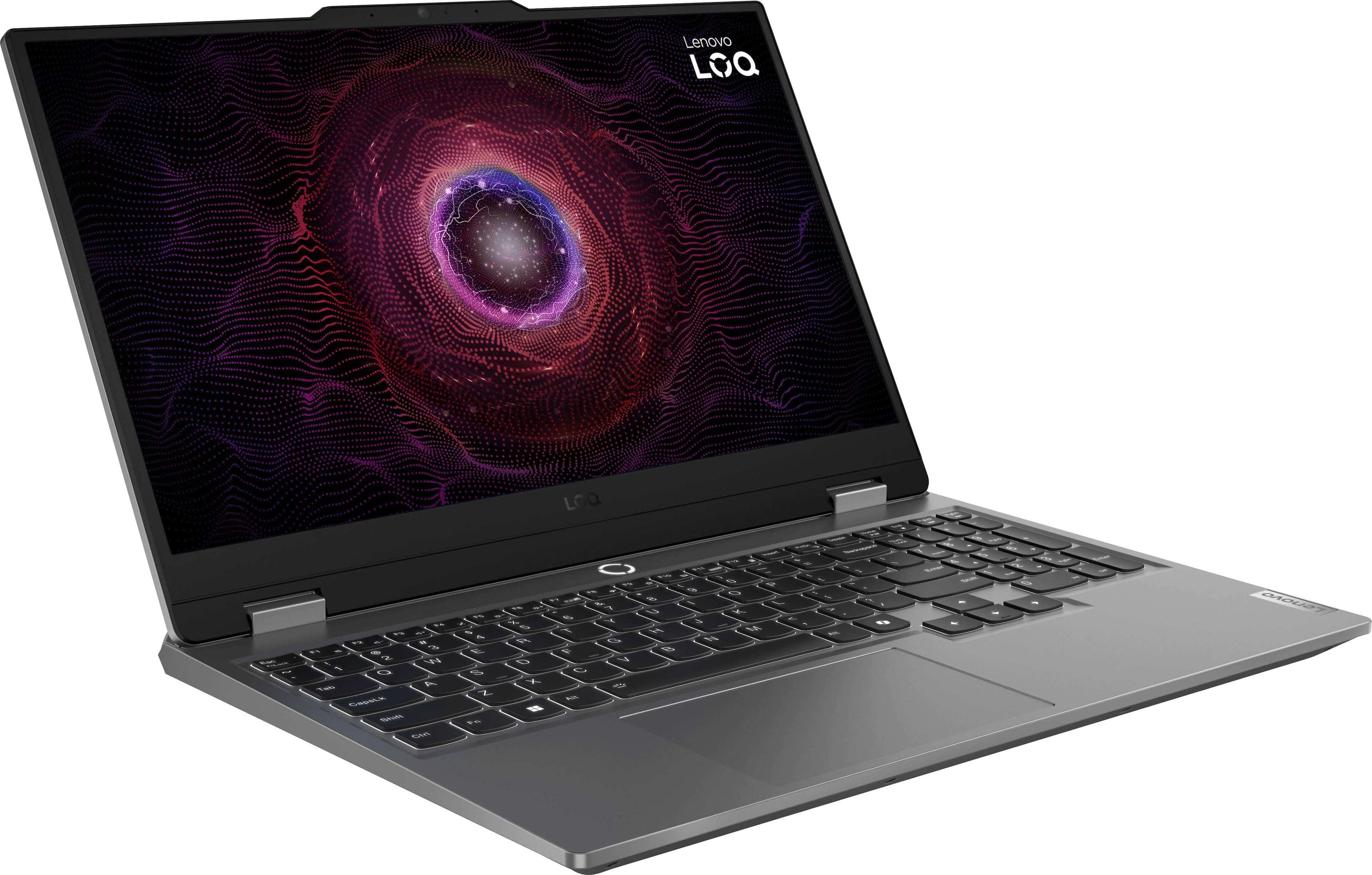 Angle. Lenovo - LOQ 15.6" Gaming Laptop Full HD - AMD Ryzen 7 7435HS 2023 - 16GB Memory - NVIDIA GeForce RTX 4060 8GB - 512GB SSD - Luna Grey.