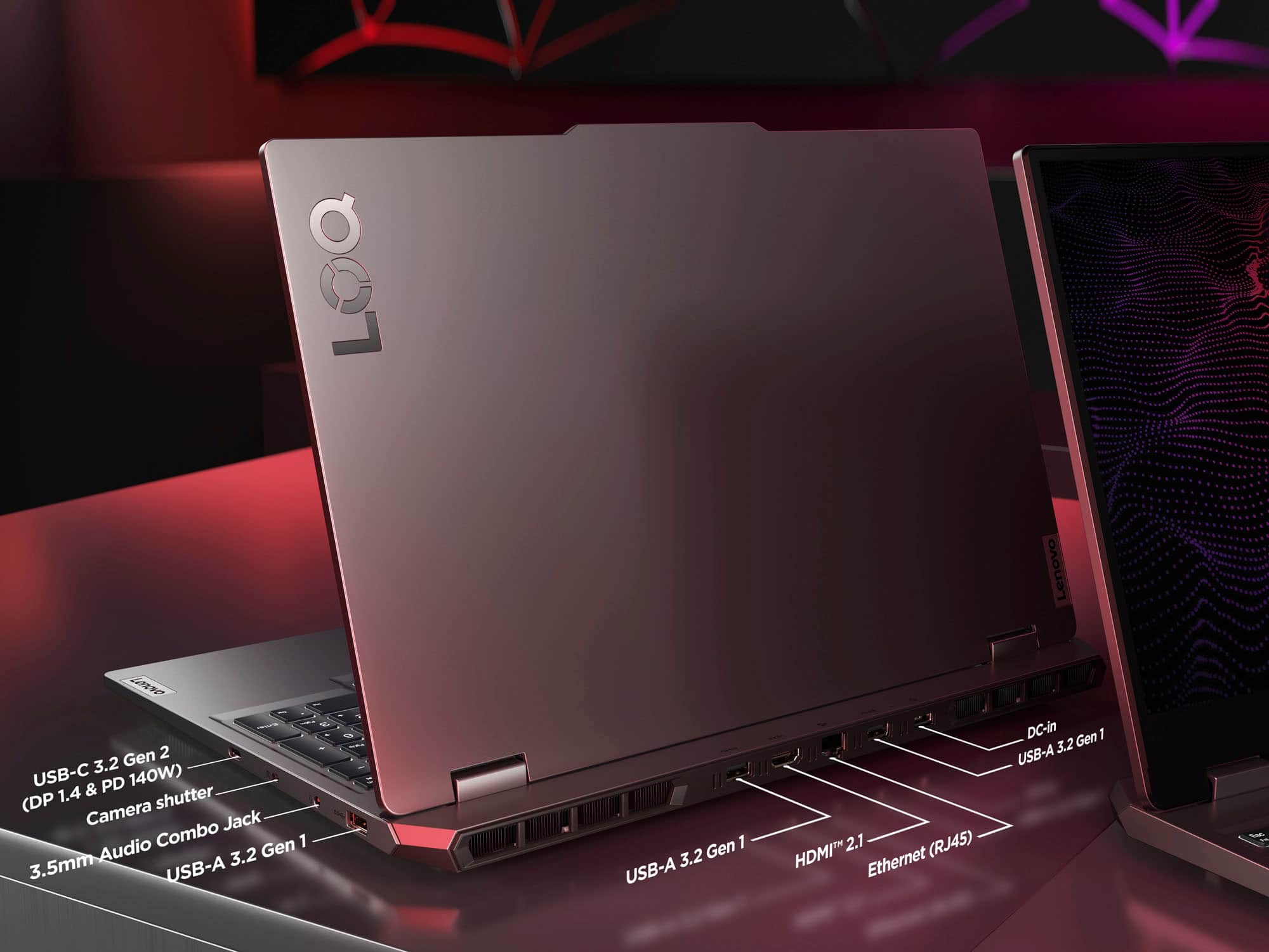 Alt View 12. Lenovo - LOQ 15.6" Gaming Laptop FHD - AMD Ryzen 5 7235HS with 12GB Memory - NVIDIA GeForce RTX 3050 6GB - 512GB SSD - Luna Grey.