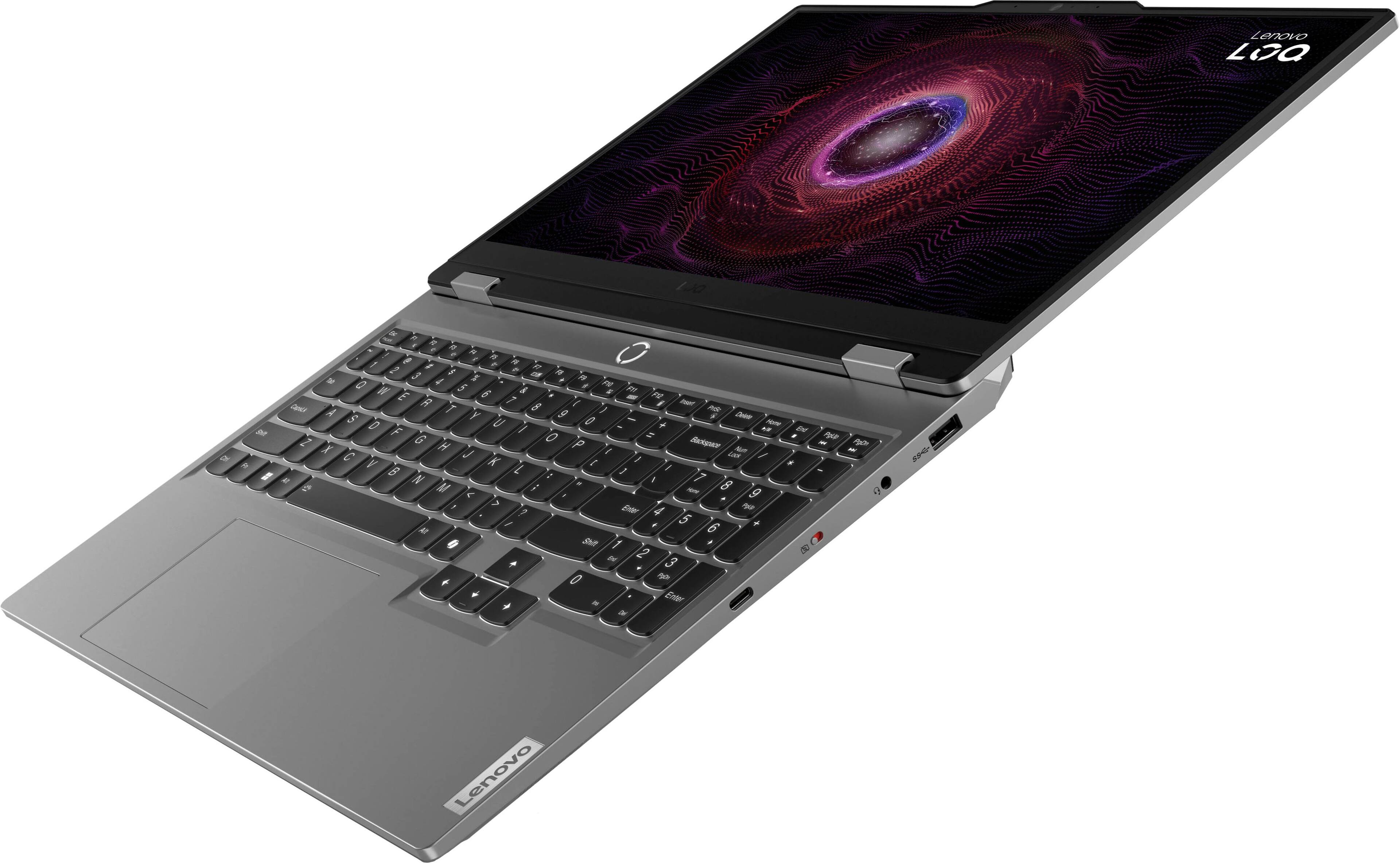 Alt View 15. Lenovo - LOQ 15.6" Gaming Laptop FHD - AMD Ryzen 5 7235HS with 12GB Memory - NVIDIA GeForce RTX 3050 6GB - 512GB SSD - Luna Grey.