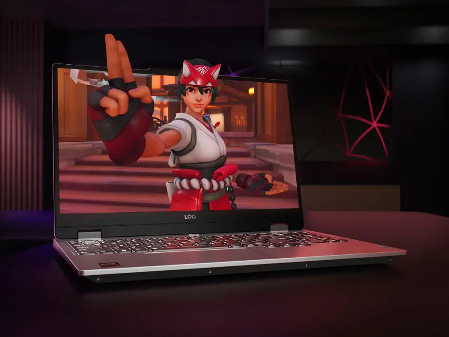 Alt View 4. Lenovo - LOQ 15.6" Gaming Laptop FHD - AMD Ryzen 5 7235HS with 12GB Memory - NVIDIA GeForce RTX 3050 6GB - 512GB SSD - Luna Grey.