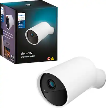 Front. Philips - Philips Hue Battery Security Camera - White.
