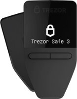 Trezor - Safe 3 - Secure Element Crypto Hardware Wallet - Cosmic Black - Front_Zoom