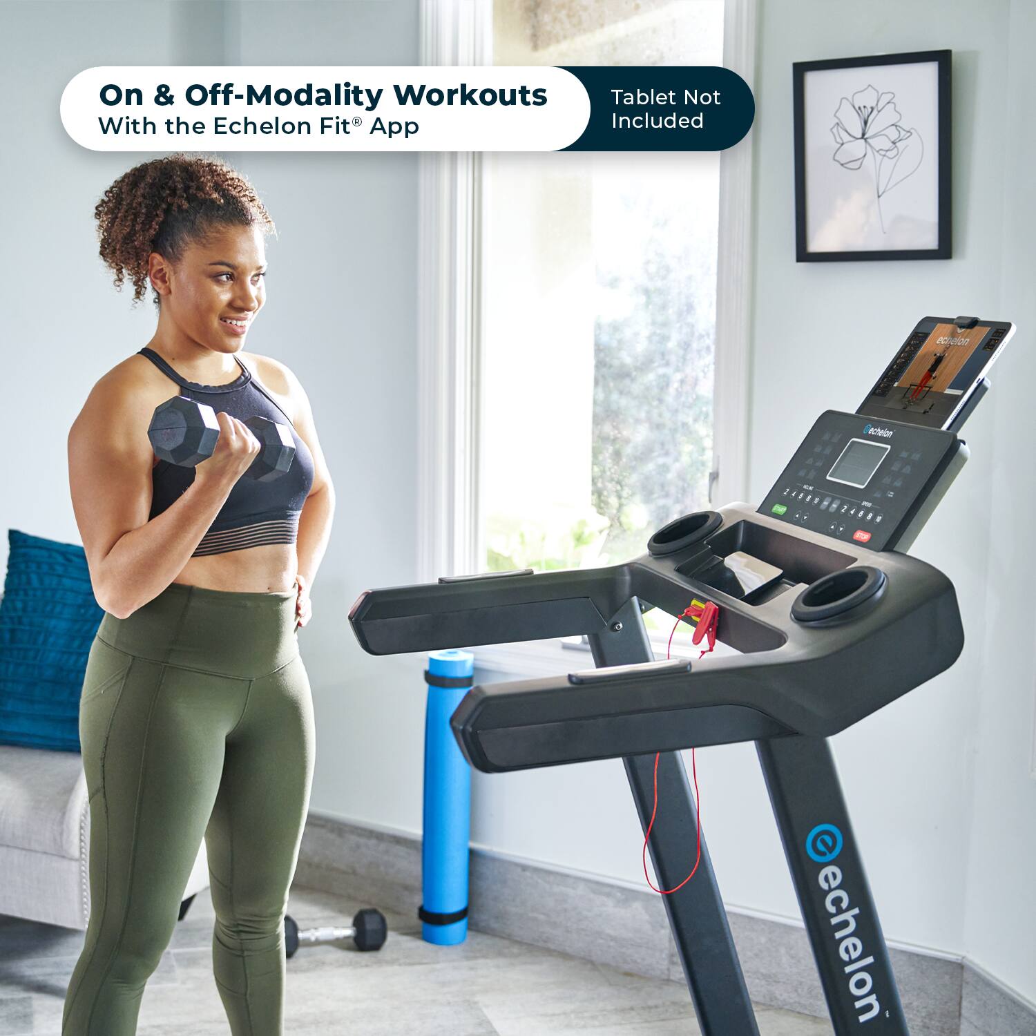 On & Off-Modality Workouts Tablet Not Included with the Echelon Fit App.