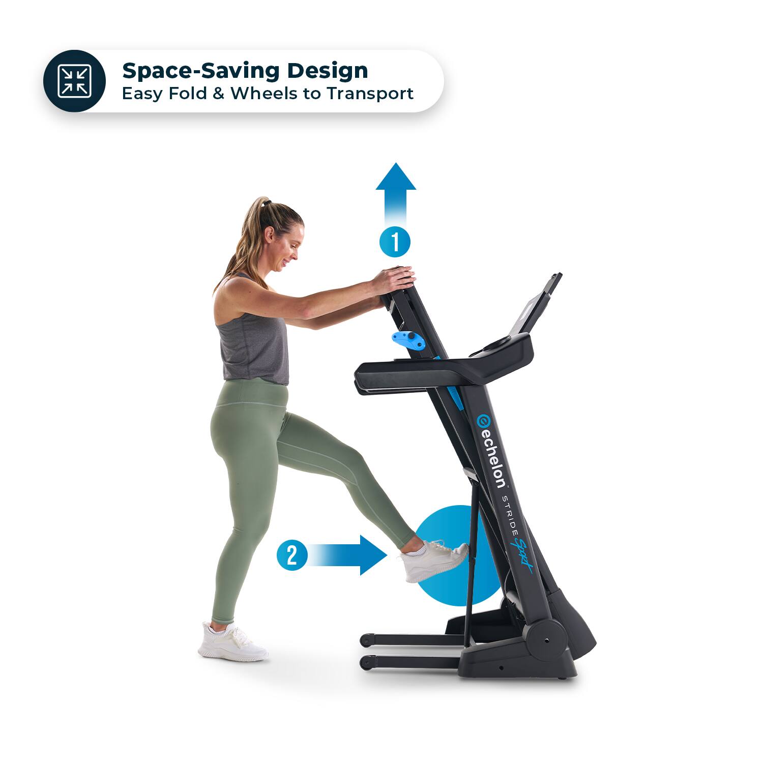 Space-Saving Design: Easy Fold & Wheels to Transport.