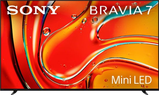 Front. Sony - 55" class BRAVIA 7 Mini LED QLED 4K UHD Smart Google TV - Black.