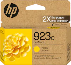 Front. HP - 923e EvoMore Ink Cartridge - Yellow.