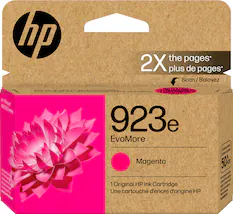 Front. HP - 923e EvoMore Ink Cartridge - Magenta.