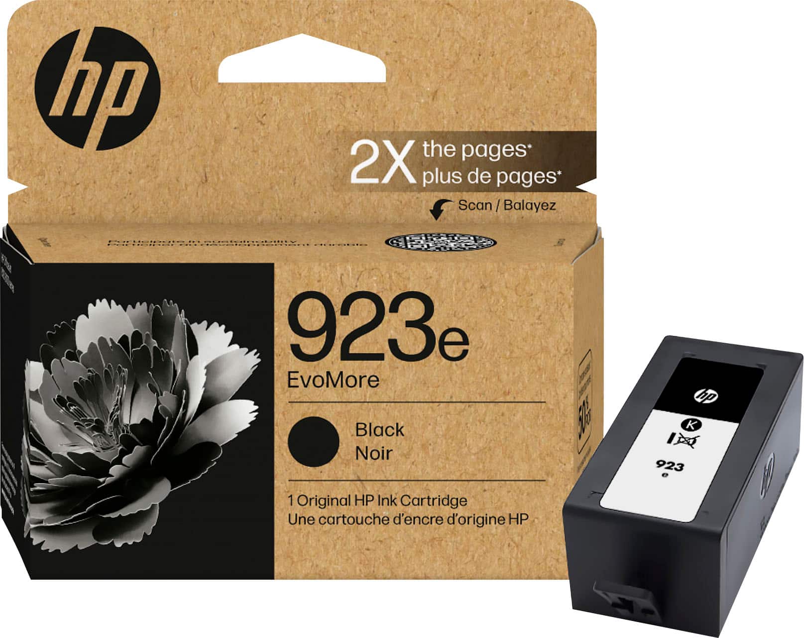 Alt View 1. HP - 923e EvoMore Ink Cartridge - Black.