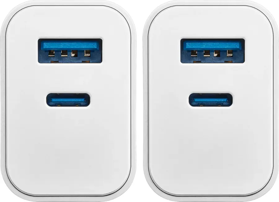 Alt View 11. Best Buy essentials™ - 20W Dual-Port Wall Charging Kit for USB-C Smartphones, Tablets and More (2 Pack) - White.