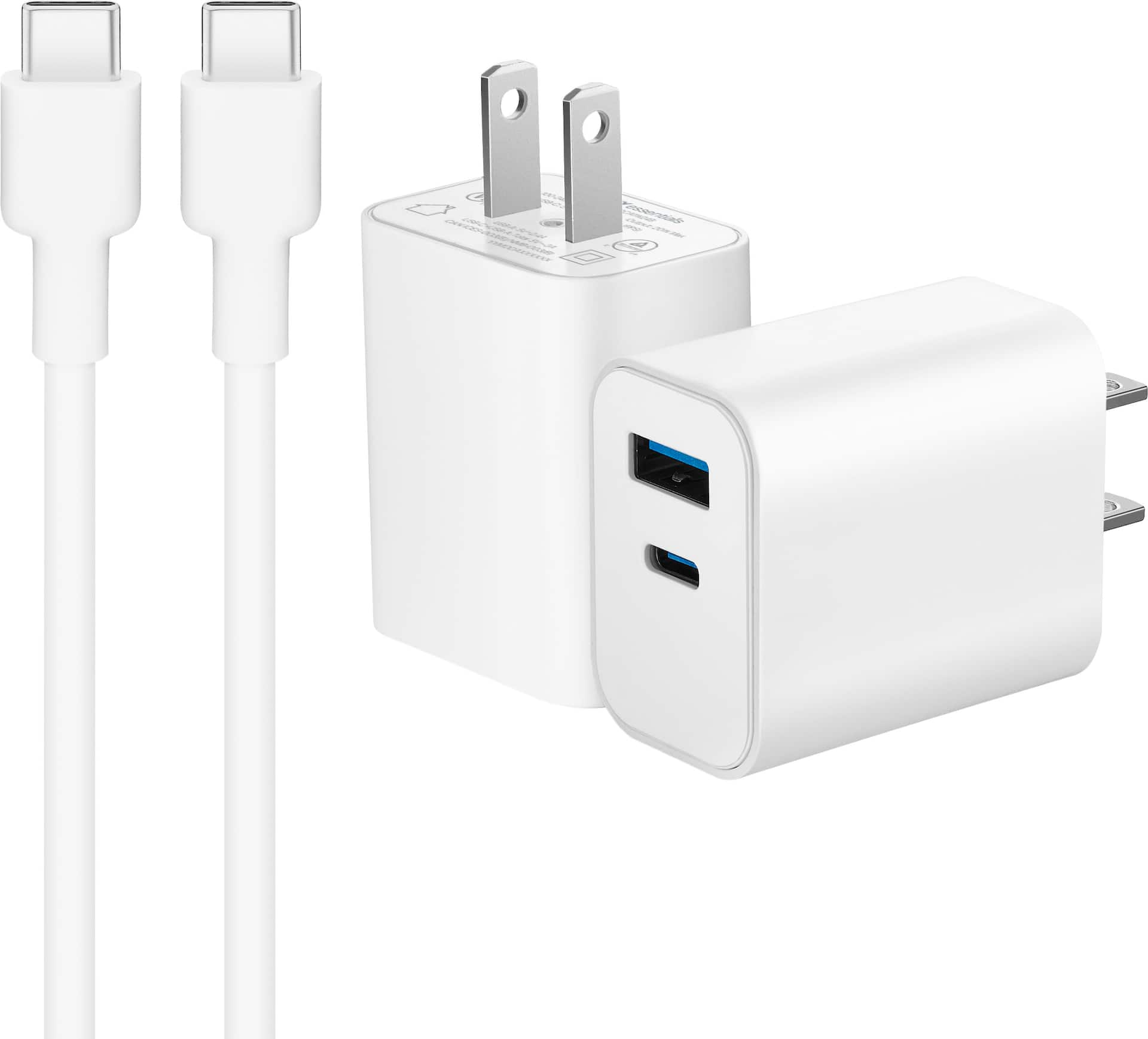 Best Buy Essentials W Dual Port Wall Charging Kit For Usb C