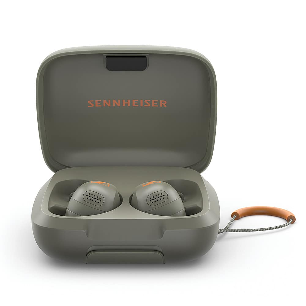 Front. Sennheiser - Momentum Sport Earbuds - Olive.