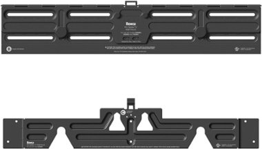 Roku - Wall Mount Kit for 65” Pro Series TV - Ultra-Slim with Minimalist, Flat Design - Hinged Mount for Easy Access to Cables - Black - Front_Zoom