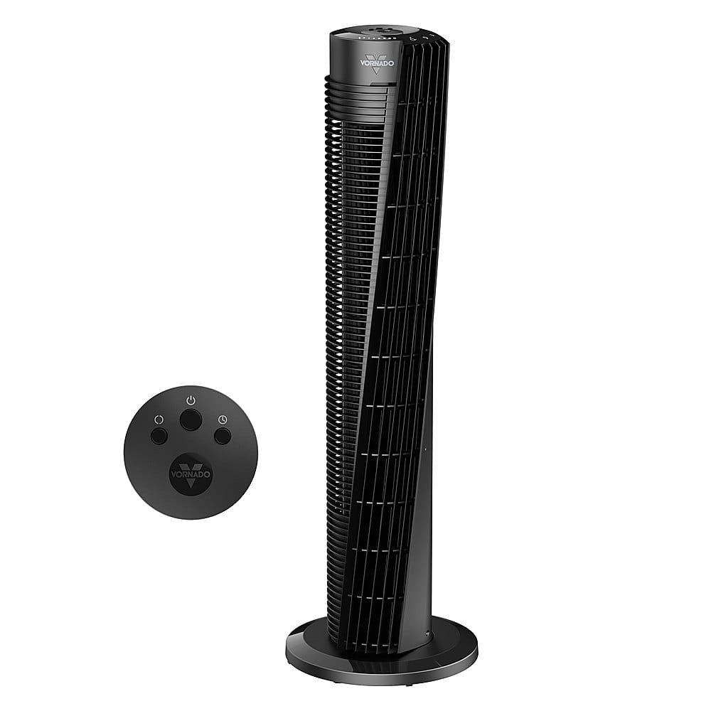 Front. Vornado - Osc84 Tower Fan - Black.