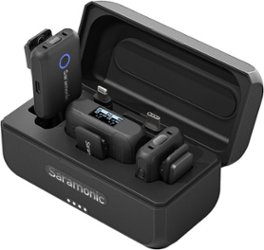 Saramonic - Blink 500 B2+ 2-Person Wireless Mic System w/ Device Mount Receiver 3.5mm, USB-C & Lightning Outs - Front_Zoom