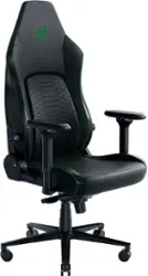 Razer - Iskur V2 Gaming Chair with EPU Leather - Black/Green - Front_Zoom