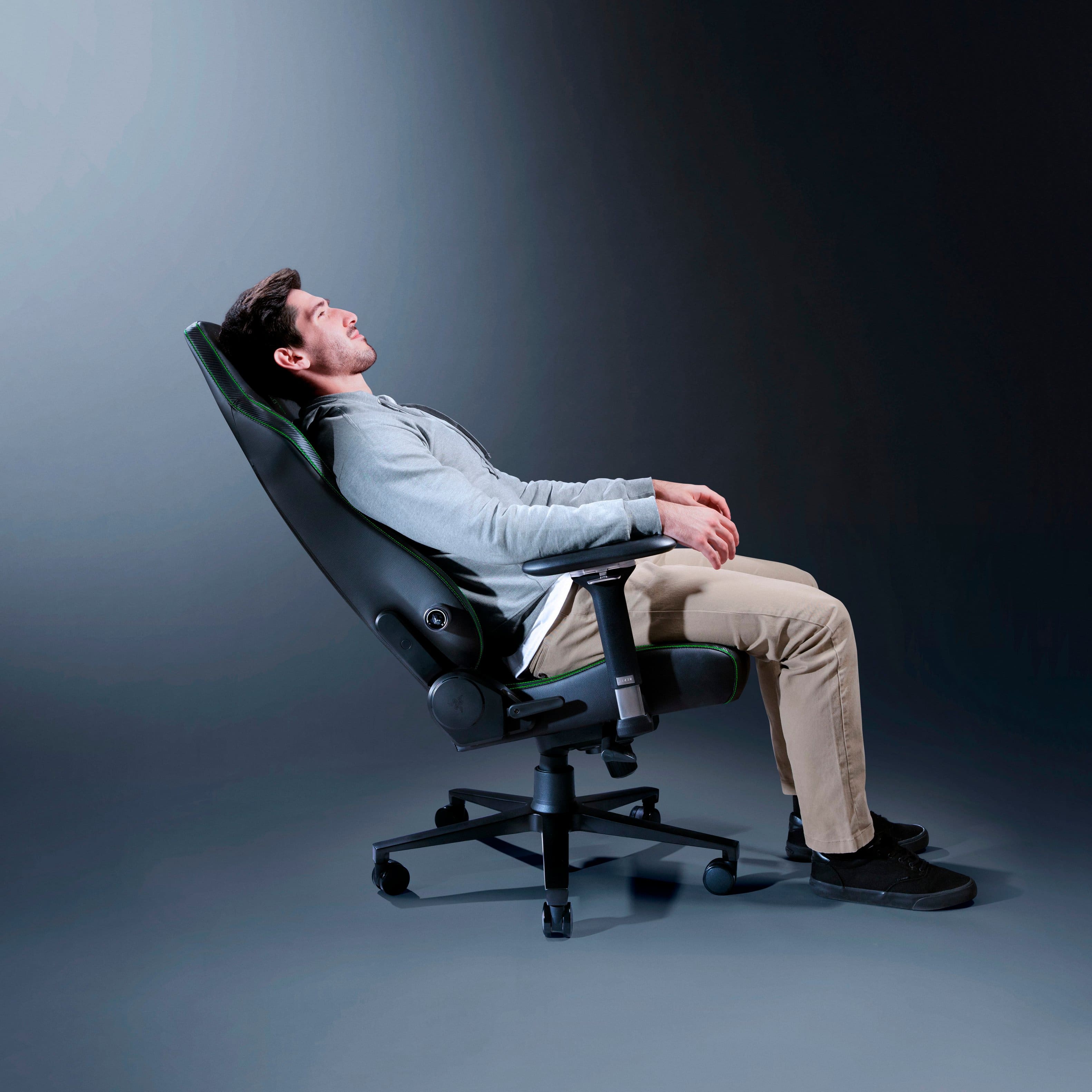 Alt View 23. Razer - Iskur V2 Gaming Chair with Adaptive Lumbar Support - Black/Green.